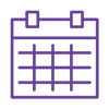 Purple calendar icon