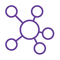 Data Scientist purple icon for market research