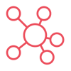 Nodes and connections graphic