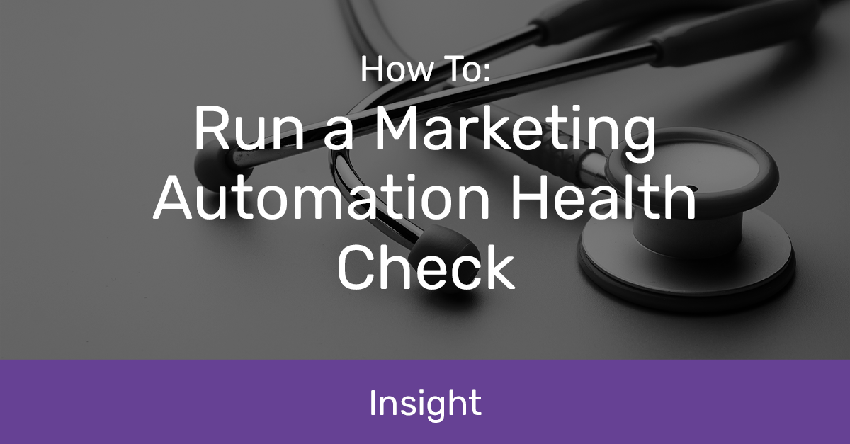 Marketing automation health check