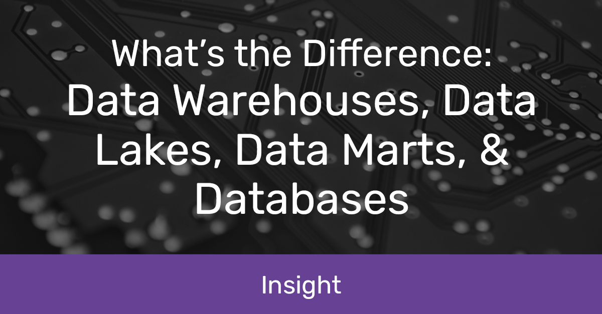 202502 Whats the difference between data warehouse, data lakes, data marts and databases